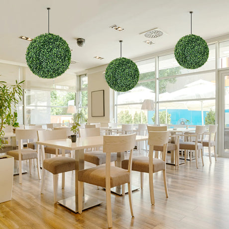 2 Pieces 39CM/50CM Artificial Decorative Plant Milan Grass Ball-S