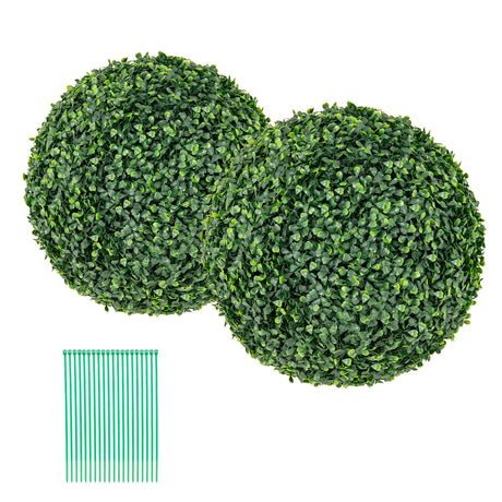 2 Pieces 39CM/50CM Artificial Decorative Plant Milan Grass Ball-S