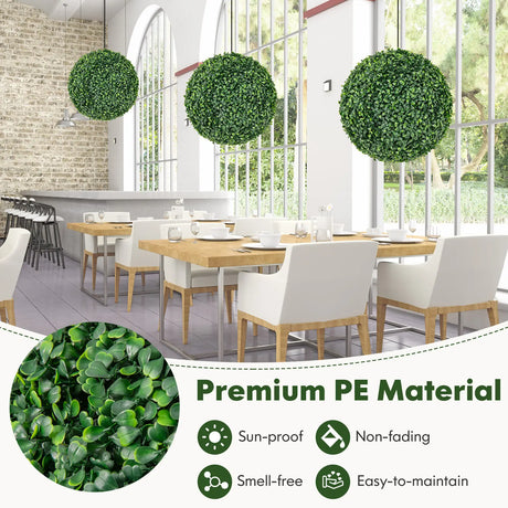2 Pieces 39CM/50CM Artificial Decorative Plant Milan Grass Ball-S