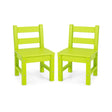 2 Pieces Kids Learning Chair set with Backrest-Green