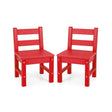 2 Pieces Kids Learning Chair set with Backrest-Red