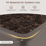 2 Pieces Raised Garden Beds Self-Watering Planter Box with Detachable Legs and Drainage Hole-Coffee