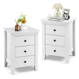 Nightstand with 3 Drawers for Living Room and Bedroom-Black