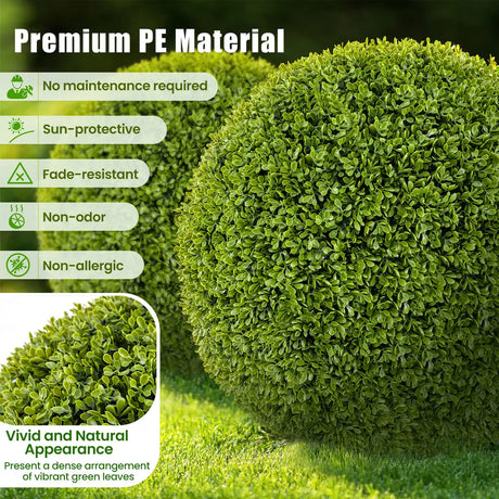 2-Piece 50cm Artificial Plant Boxwood Topiary Ball-M