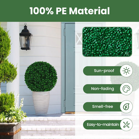2 Pieces 52 CM Artificial Topiary Balls with 20 Zip Ties-M