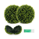 2 PCS 45cm/55cm Artificial Plant Cedar Topiary Ball-M