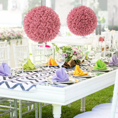 Faux Eucalyptus Decorative Balls with7 Layers Leaves UV Protected