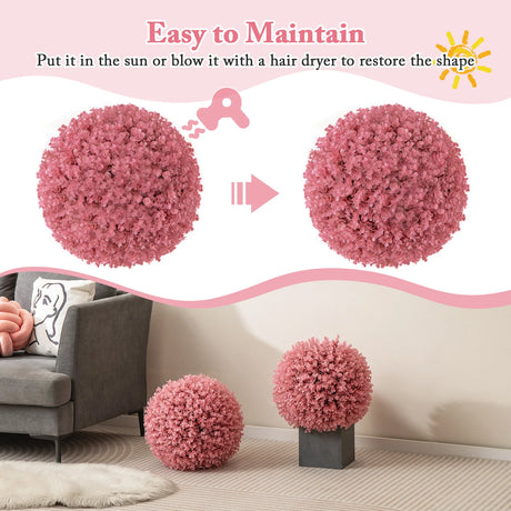 Faux Eucalyptus Decorative Balls with7 Layers Leaves UV Protected