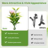 2 Pieces Artificial Plant Topiary Balls with Pink Flowers Sun-protective