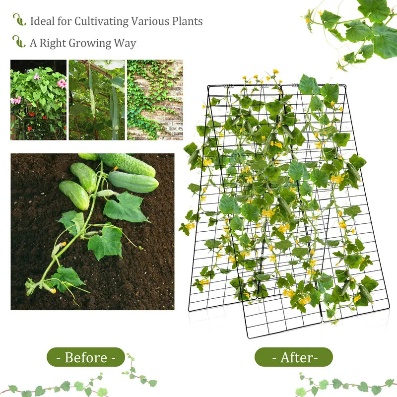 Garden Cucumber Trellis with Twist Tie for Climbing Plants