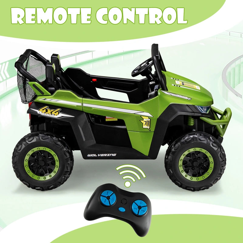 12V Battery Powered Electric Car 2-Seater Kids Ride on UTV-Green