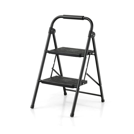 Folding Step Stool with Padded Handgrip and Wide Anti-Slip Pedal for Kitchen/Household/Garden