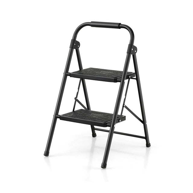 Folding Step Stool with Padded Handgrip and Wide Anti-Slip Pedal for Kitchen/Household/Garden