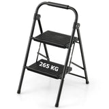 Folding Step Stool with Padded Handgrip and Wide Anti-Slip Pedal for Kitchen/Household/Garden