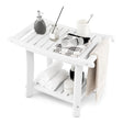 Waterproof Shower Stool with Storage for Bathroom/Entry/Living Room