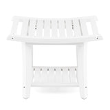 Waterproof Shower Stool with Storage for Bathroom/Entry/Living Room