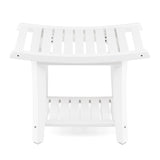 Waterproof Shower Stool with Storage for Bathroom/Entry/Living Room