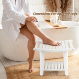 Waterproof Shower Stool with Storage for Bathroom/Entry/Living Room