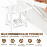 Waterproof Shower Stool with Storage for Bathroom/Entry/Living Room