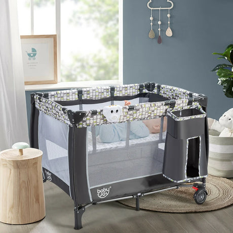 Baby Travel Cot Foldable Playpen Infant Bassinet Cot Bed