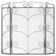 Heavy Large Antique Silver Fire Screen