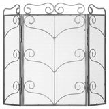 Heavy Large Antique Silver Fire Screen