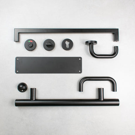 Atlantic Key Escutcheons - Matt Black - Pair