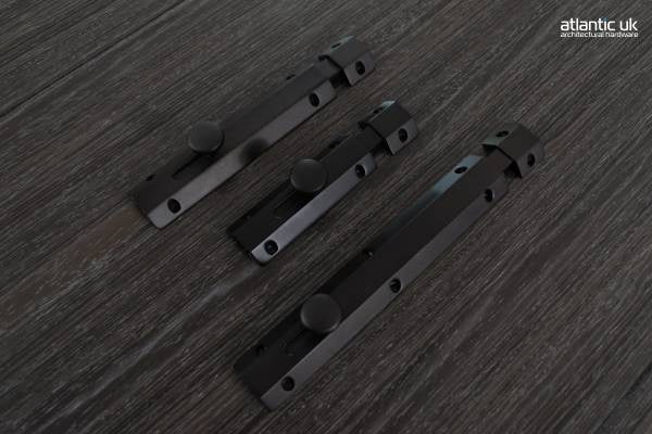 Atlantic Solid Brass Surface Door Bolt 8" - Urban Dark Bronze - Each