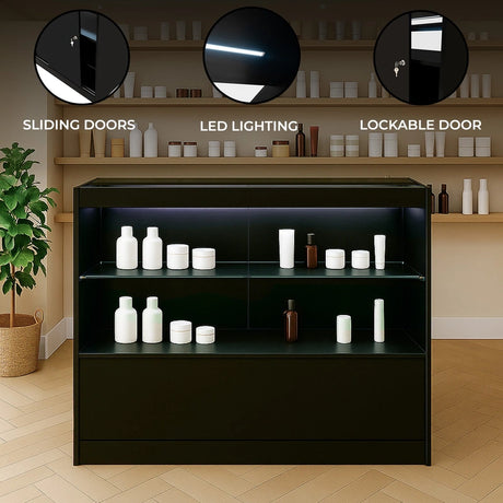C1200 LED Shop Counter  Black