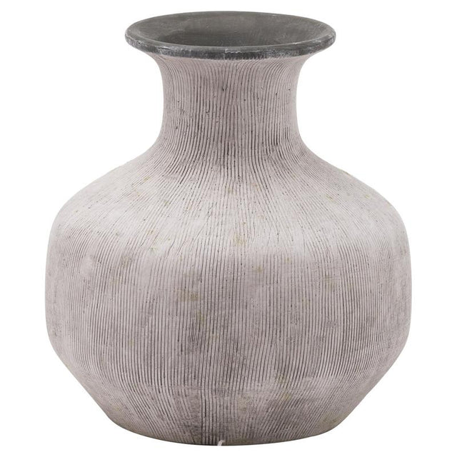 Bloomville Squat Stone Vase