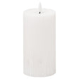 Luxe Collection Natural Glow 3x6 Textured Ribbed LED Candle