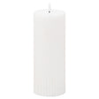 Luxe Collection Natural Glow 3.5x9 Texture Ribbed LED Candle