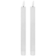 Luxe Collection Natural Glow S/ 2 White LED Dinner Candles