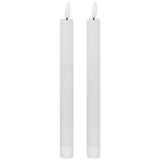 Luxe Collection Natural Glow S/ 2 White LED Dinner Candles