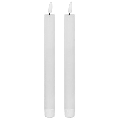 Luxe Collection Natural Glow S/ 2 White LED Dinner Candles