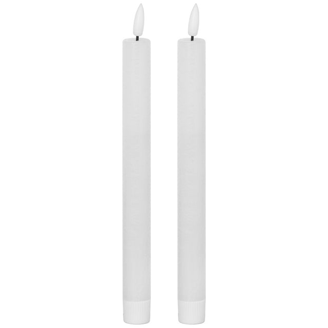 Luxe Collection Natural Glow S/ 2 White LED Dinner Candles