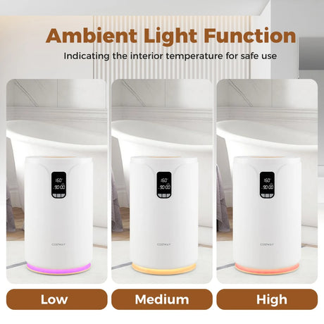 20L Hot Towel Bucket Towel Warmer with 30/60/90 Min Heating Time-White