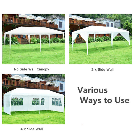 10 x 20 Feet Outdoor Party Wedding Canopy Tent with Removable Walls and Carry Bag