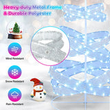 210 cm Outdoor Spiral Pre-lit Christmas Tree with Collapsible Color Lights