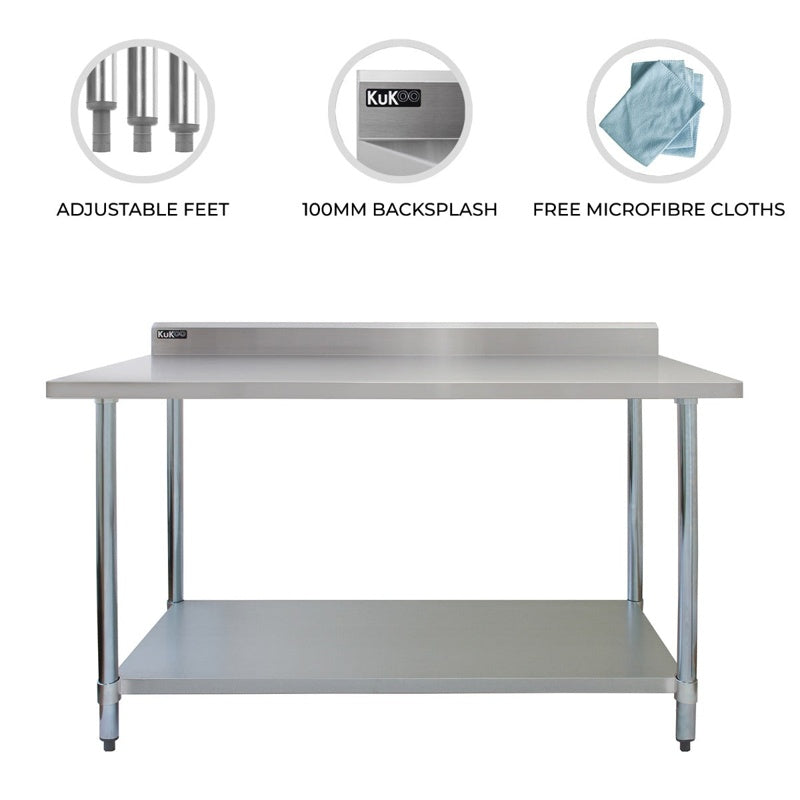 Commercial Stainless Steel Catering Table - 4FT Wide