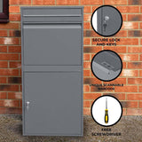 Grey Anti-Theft Parcel Post Box XL