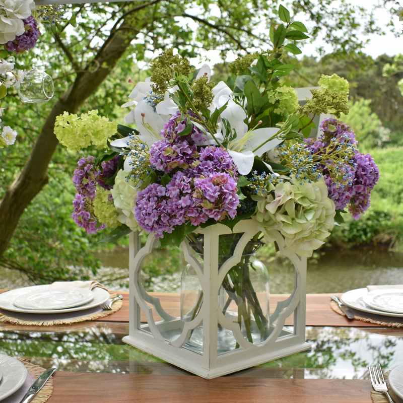 Shabby Green Single Hydrangea