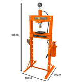 Hydraulic Shop Press with Gauge – 20 Tonne