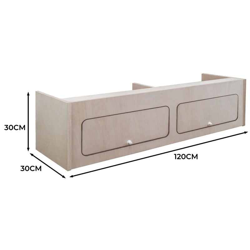 Overhead Camper Cabinet  120cm x 30cm x 30cm
