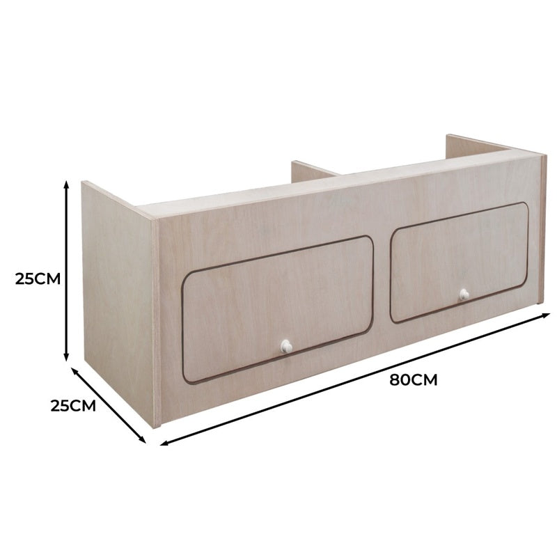 Overhead Camper Cabinet  80cm x 25cm x 25cm