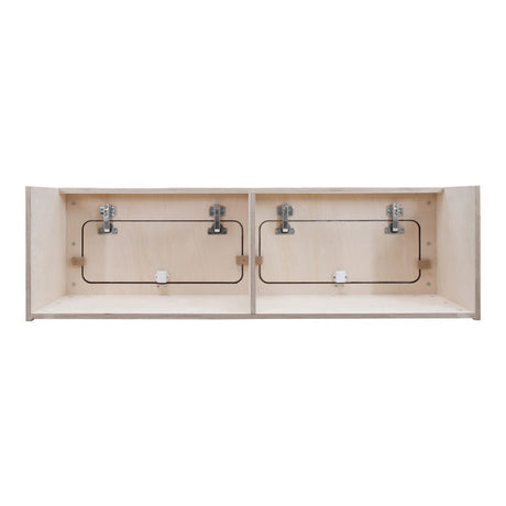 Overhead Camper Cabinet With Black Trim  120cm x 35cm x 35cm