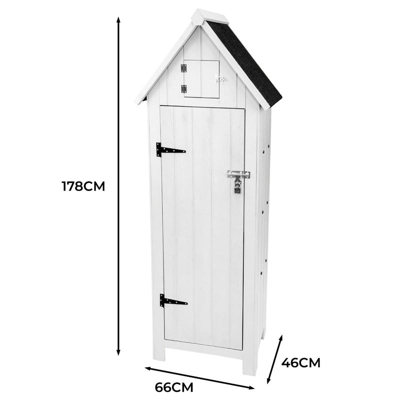 Wooden Garden Shed  White