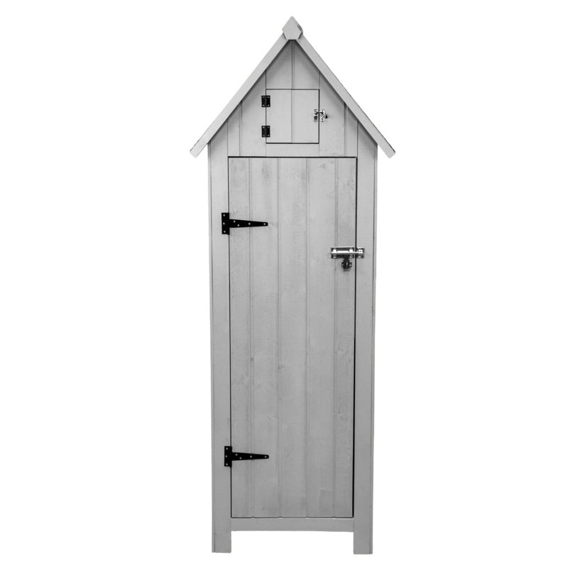 Wooden Garden Shed  Light Grey