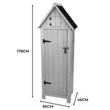 Wooden Garden Shed  Light Grey