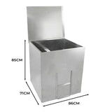 Galvanised Coal Bunker - 350kg